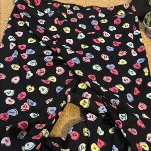 Colorful Heart Print Leggings